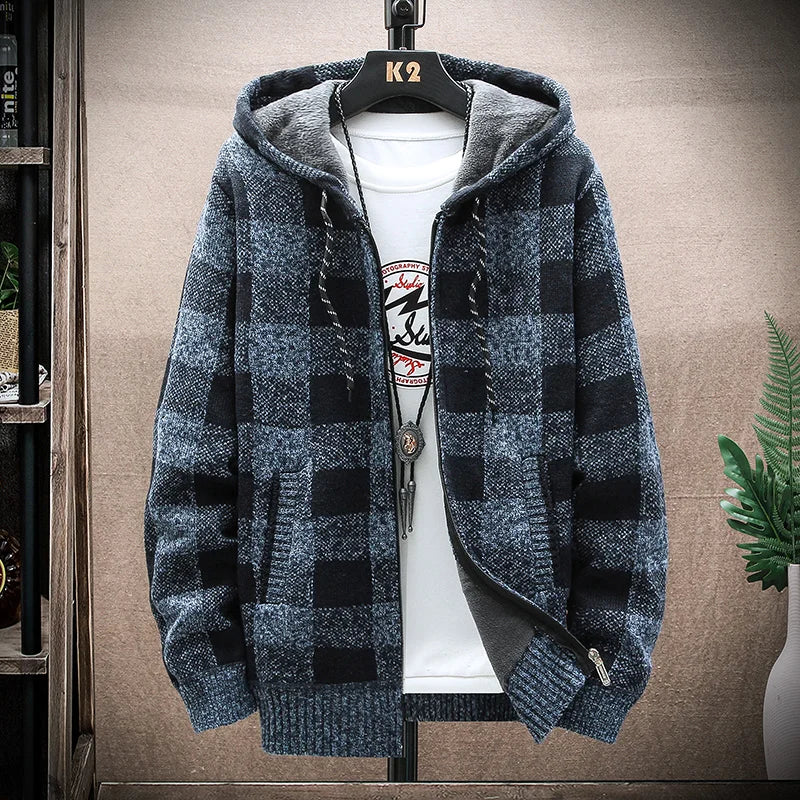 Trendige karierte Winterjacke - Drevon