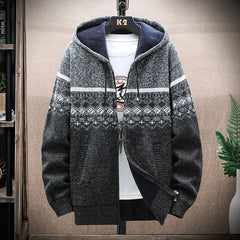 Trendige karierte Winterjacke - Drevon in Dunkelgrau
