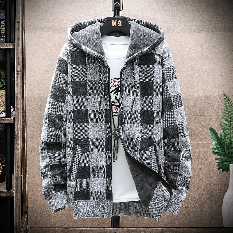 Trendige karierte Winterjacke - Drevon