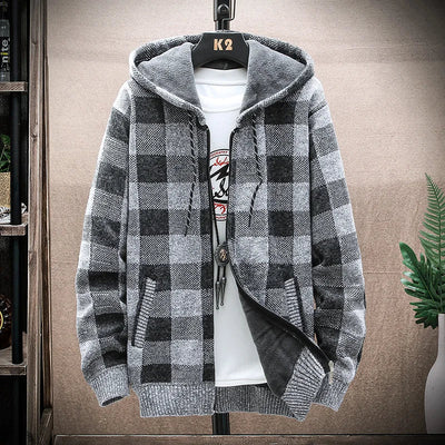 Trendige karierte Winterjacke - Drevon
