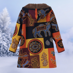 Geblümte Winterjacke mit Kapuze - Leona in Mehrfarbig