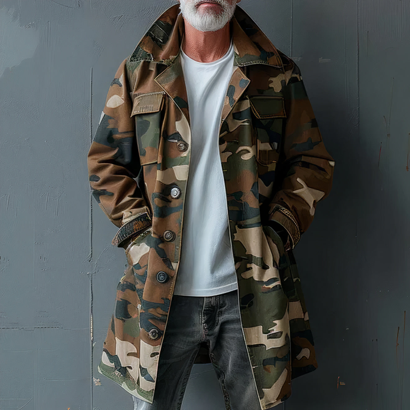 Stilvoller Winter-Trenchcoat für Männer - Thomas