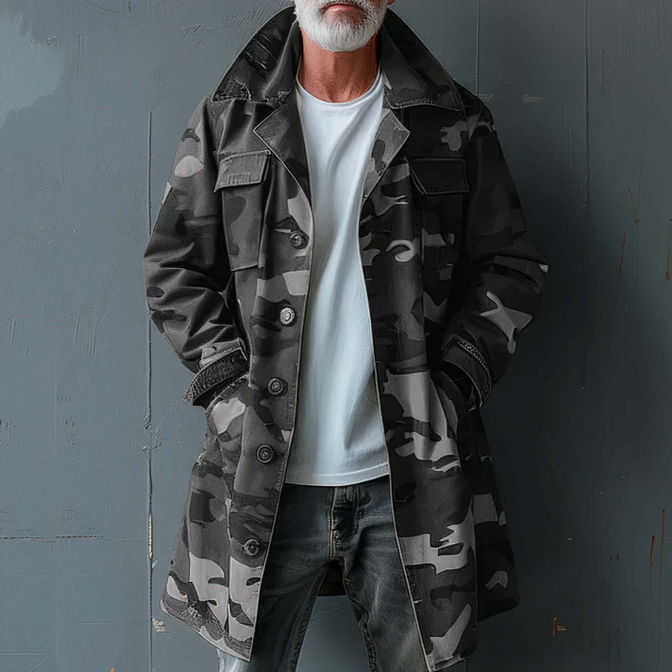 Stilvoller Winter-Trenchcoat für Männer - Thomas