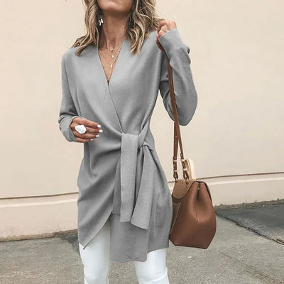 Strickstrickjacke mit Gürtel für Frauen - Anni