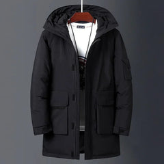 Stylische Herren-Kapuzenjacke mit mehreren Taschen - Wernher in Schwarz