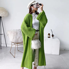 Stylische Strickjacke in Übergröße - Erna in Grün