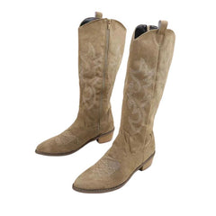 Stylische Cowboystiefel für Frauen - Bertine in Khaki