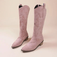Stylische Cowboystiefel für Frauen - Bertine in Rosa