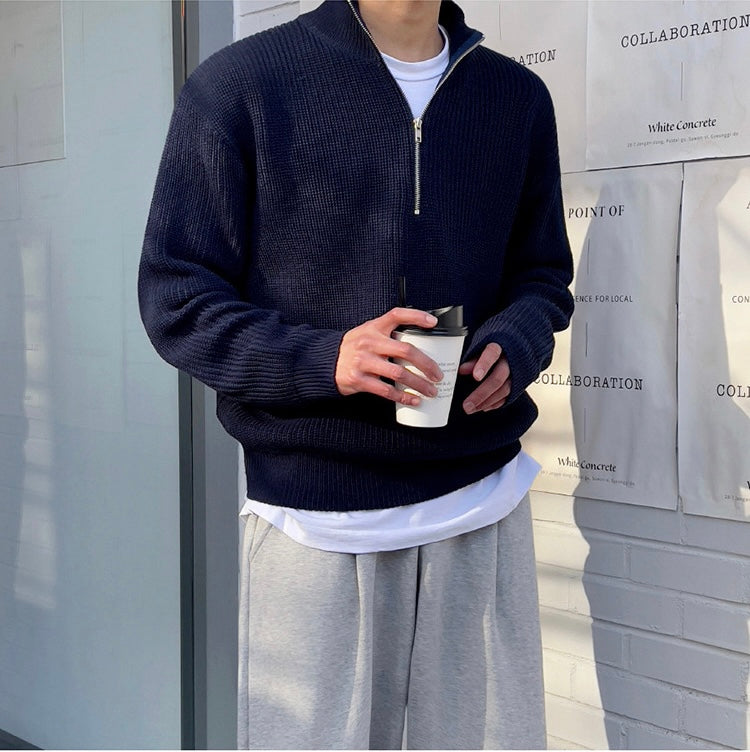 Stylischer Pullover mit Reißverschluss für Herren - Henno