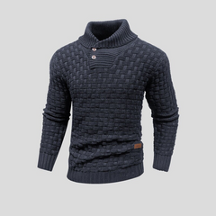 Stylischer warmer Pullover für Herren | Strick in Dunkelgrau