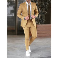 Thomas | Herren Casual Zweiteiliger Zweiteiler Anzug in Beige