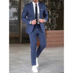 Thomas | Herren Casual Zweiteiliger Zweiteiler Anzug in Blau