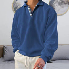 Detlef | Herren Leichter Polo pullover in Dunkelblau