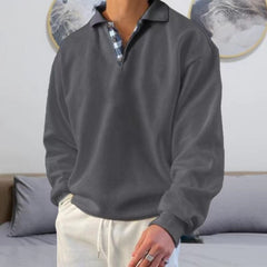 Detlef | Herren Leichter Polo pullover in Grau