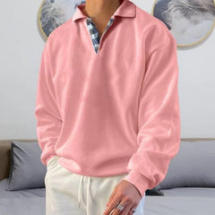 Detlef | Herren Leichter Polo pullover in Rosa