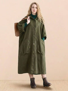Susanne | Damen Oversized Windbreaker Jacke in Grün