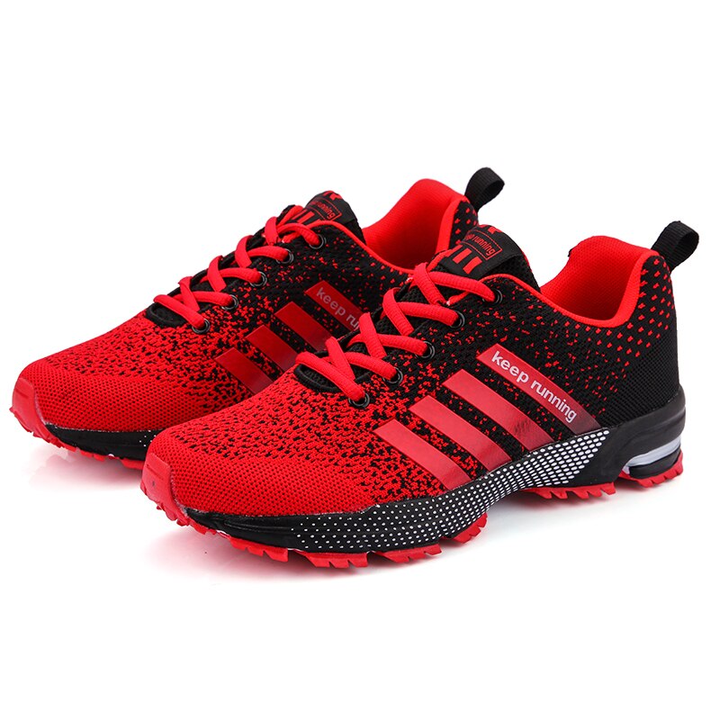 Gestreifte Mesh-Laufschuhe für Herren