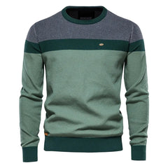 Thomas | Herren Klassischer Strick Pullover in Grün