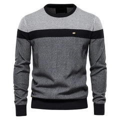 Thomas | Herren Klassischer Strick Pullover in Grau