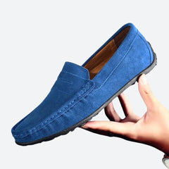 Klassische Wildleder Herren Loafers in Blau