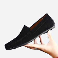 Klassische Wildleder Herren Loafers in Schwarz