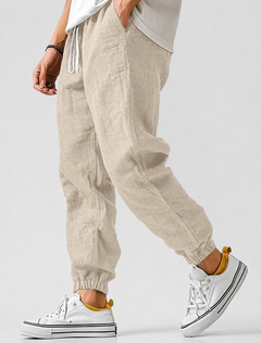 Timo | Herren Jogger Sommerhose in Khaki