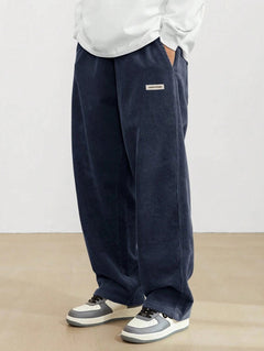 Tom | Herren Weite Baggy Hose Verstellbarer Bund in Blau