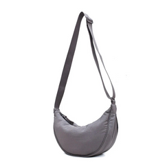 Trendige Halbmond-Crossbody-Tasche für Damen | Moderner in Grau