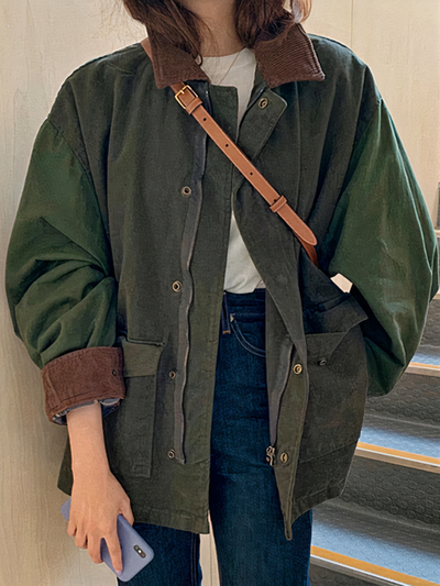Trendige Vintage-Jacke für Damen | übergangs