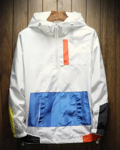 Modische wasserdichte Jacke mit Kapuze - Voltron in Weiß