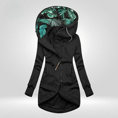 Trendige Winterjacke mit Kapuze für Frauen - Galina in Schwarz