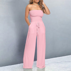 INGRID - Trendiger Off-Shoulder Jumpsuit in Rosa