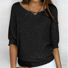Ruby | Leichter Übergangs Pullover in Schwarz