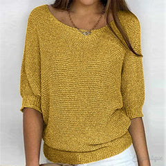 Ruby | Leichter Übergangs Pullover in Gelb