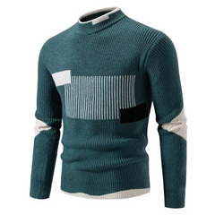 Liam® | Premium Pullover für Herren in Geometrisch grün