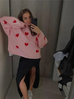 ANGEL™ | Love Sweater in Rosa-rot