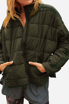 Utey | Damen Leichte Daunen Reißverschluss Reisejacke in Olive