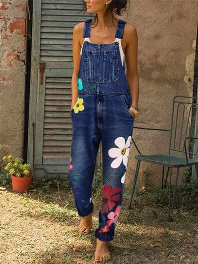 Celestia - Ärmelloser Denim-Jumpsuit