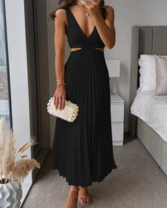 Valentina | Elegantes Abend-Midikleid in schwarz