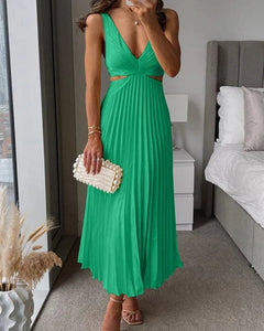 Valentina | Elegantes Abend-Midikleid in Grün