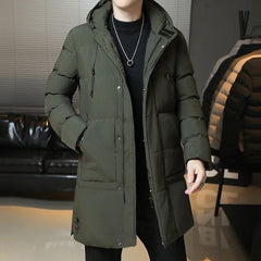 Isidor® | Elegante lange Winterjacke in Grün