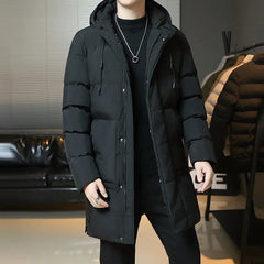 Isidor® | Elegante lange Winterjacke in Schwarz