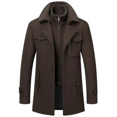 Nikolaus® | Eleganter Wintermantel in Braun
