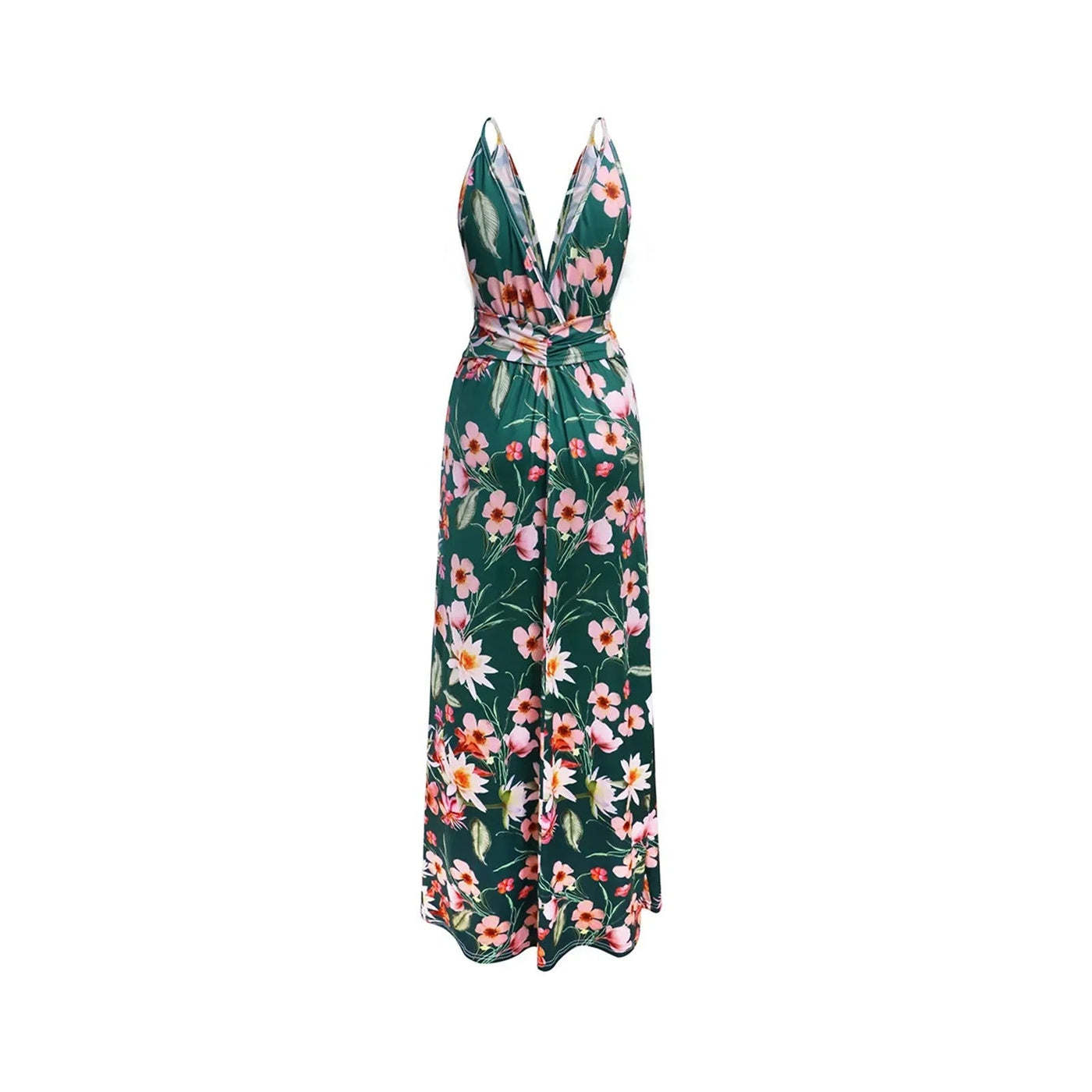 Damen Floral Boho Maxi Sommerkleid
