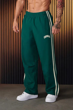 Bryan - Herren Sporthose mit Doppelstreifen-Print in Grün