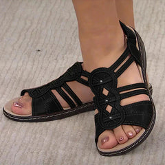 Maricela® | Stilvolle ergonomische Sandalen mit Fußgewölbeunterstützung in Schwarz