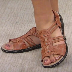 Maricela® | Stilvolle ergonomische Sandalen mit Fußgewölbeunterstützung in Braun
