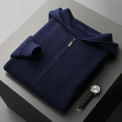 Valletta Cashmere Hoodie in Navy