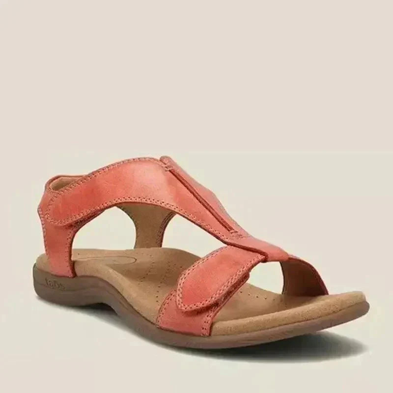 Olga® | Katie verstellbare Sommersandalen aus Leder mit Fußgewölbeunterstützung
