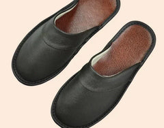 Vegane Lederslipper für Herren in Braun